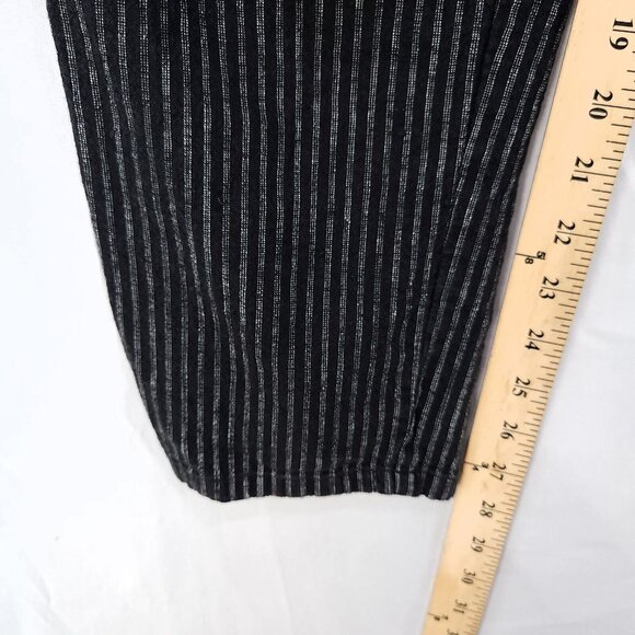 Sundance Amelia Linen Blend Pinstripe Black Trouser Pants Size 8 Pleated - Picture 11 of 16